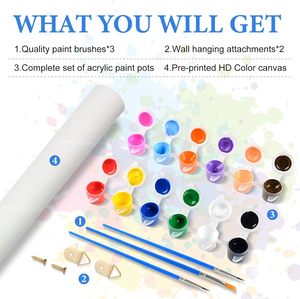 Kit de pintura por números <span class=keywords><strong>para</strong></span> adultos principiantes, Kits de pintura por números de flores <span class=keywords><strong>para</strong></span> adultos sobre lienzo, pintura al óleo de <span class=keywords><strong>acuarela</strong></span> acrílica DIY - Product Image 5
