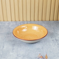 Service de table en porcelaine 18 pièces, style vintage, assiettes avec motif lignes imprimées pour fête