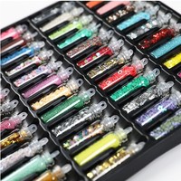 Nail pop DIY Nail Patch Mixte 48 bouteilles de pièces super brillantes Ensemble de bijoux maquillage perle strass