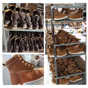 <span class=keywords><strong>Scarpe</strong></span> da <span class=keywords><strong>Uomo</strong></span> Goodyear Welt in Pelle Goffrata, Calzature di Sicurezza in Vera Pelle con Punta e Suola in Acciaio, Stivali Alti da Lavoro per Esterni - Product Image 5