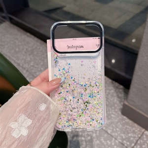 <span class=keywords><strong>Funda</strong></span> de Teléfono Translúcida con Diseño Floral que Brilla en la Oscuridad para 17 Pro Max, Diseño Quicksand 16, 15 Export Luminosa - Product Image 4
