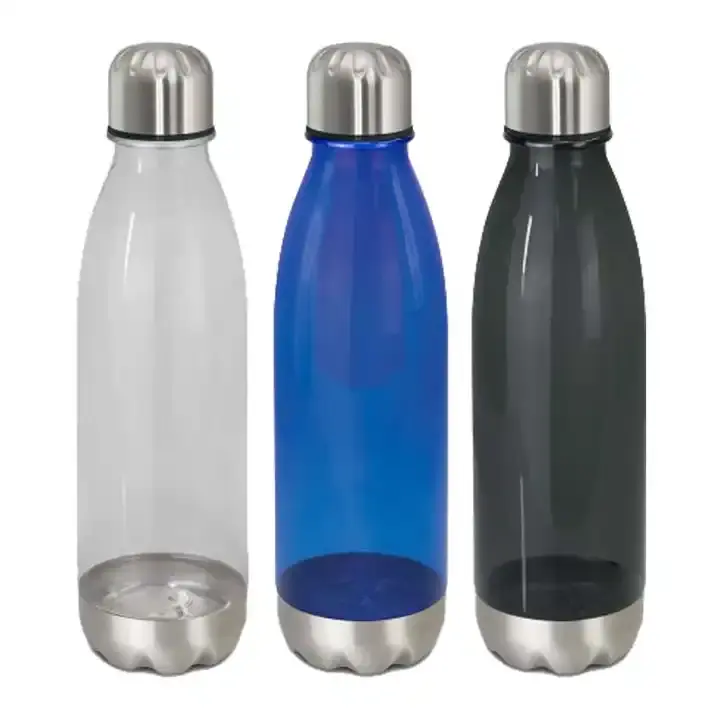 Portable Plastic Tritan Sport Water Bottle Custom Single Wall Cola Shape Bottle with Leakproof Lid