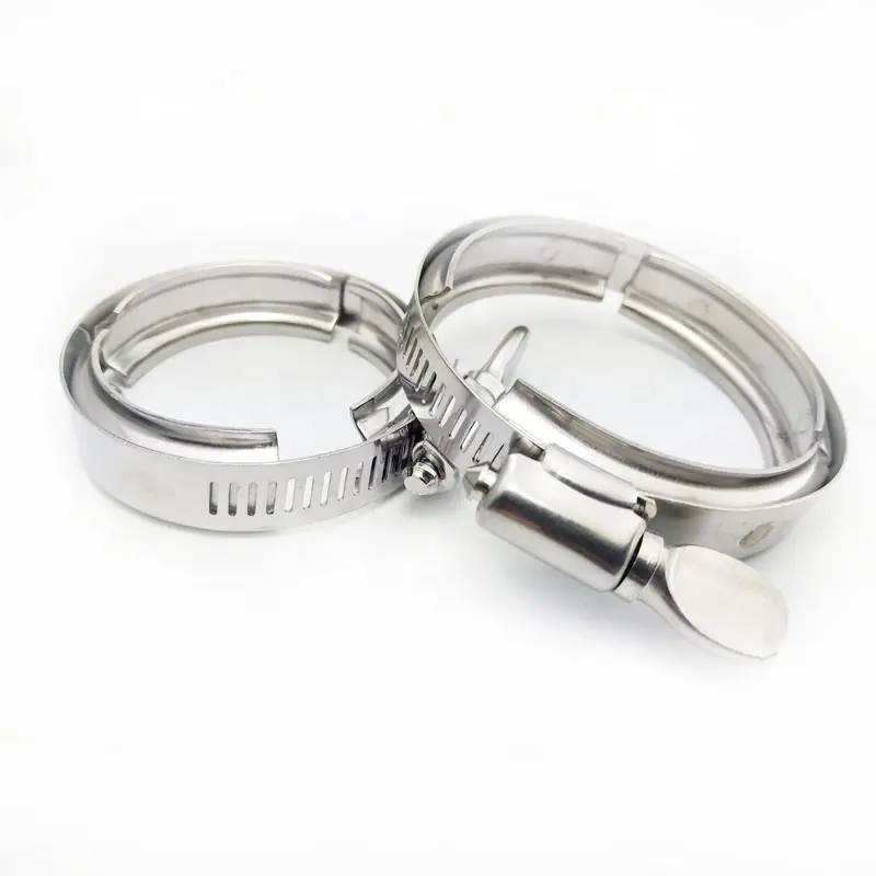 Stainless steel V-type water pipe cllip exhaust pipe hose turbine flange joint worm drive clamp