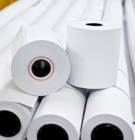 Rouleau de papier thermique en gros 57*40 mm 80*80 mm, 70 g/m² en vrac, papier de caisse enregistreuse TPV pour le commerce de détail et les supermarchés