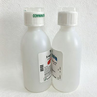 Bouteille vide de couleur blanche 250ml 8oz en plastique HDPE givré Crc inviolable avec étiquette rouge Portugal et boîte avec point mort