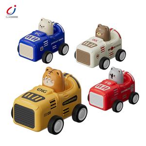 Chengji presse <span class=keywords><strong>chariot</strong></span> jouet éducatif précoce bébé simulé coloré dessin animé animaux en forme <span class=keywords><strong>de</strong></span> voiture <span class=keywords><strong>de</strong></span> <span class=keywords><strong>course</strong></span> presse n go jouets - Product Image 1