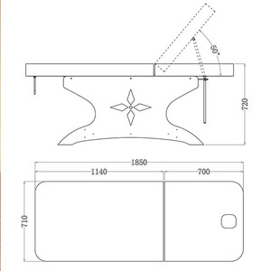 Camilla de tratamiento de fisioterapia para salón de belleza, Spa ajustable, mesa de tratamiento de fisioterapia de pestañas, cama de masaje tailandés de madera maciza - Product Image 2