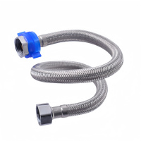 Tuyau d'eau tressé en acier inoxydable 304 en métal tuyau d'entrée de robinet de toilette de chauffe-eau résistant à l'usure à haute pression