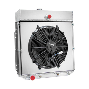 Radiateur en aluminium à 3 rangées GTGMOTO avec cache et ventilateur, compatible avec Ford F100 F250 F350 4.2L de 1953 à 1956, <span class=keywords><strong>1954</strong></span>, 1955 - Product Image 1