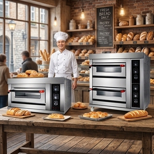 Nouveau four à gaz commercial à 4 étages - Contrôle numérique - Fonctionnement automatique - Grande capacité - Machine industrielle pour la cuisson du pain et des gâteaux - Product Image 1
