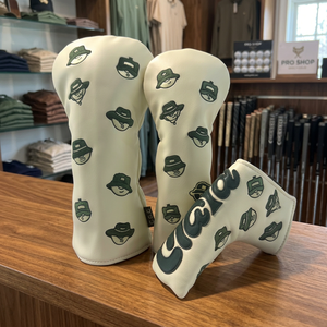 SOSH4 Housse de club de golf personnalisable en cuir PU, motif feuille, fermeture magnétique durable, couleurs unies, résistante à l'eau, suspendable - Product Image 2