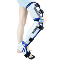 Orthèse genou-cheville-pied, support articulaire du genou, attelle de genou pour fracture complète de la jambe, attelle KAFO réglable pour fixation postopératoire des membres inférieurs