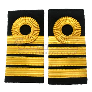 Charretera personalizada de alta calidad con trenza dorada/proveedor de charreteras de hombro - Product Image 1