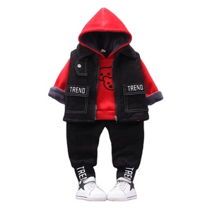 Ensembles de vêtements en coton pour garçons : Pantalons, gilets et sweats à capuche de printemps, vente en gros du marché chinois - Product Image 1