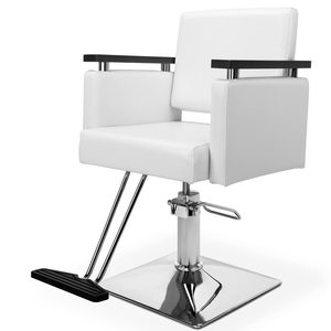 Sillón de Barbería Comercial Moderno, de Cuero Sintético, con Bomba Hidráulica, Resistente, para Salón de Belleza y Barbería - Product Image 1