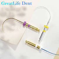 Greatlife Dent 6PCS Limas Rotatorias Dentales Endodónticas Activadas por Calor para Uso con Motor, 25mm, Cónicas Azules para Tratamiento de Conducto Radicular