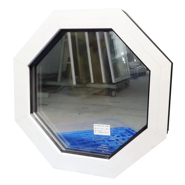 Алюминиевая металлическая рама, алюминиевый корпус, водонепроницаемый верх, различные формы, двойные цвета, восьмиугольный фиксированный окно