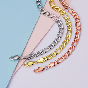 Braccialetti alla caviglia Figaro placcato <span class=keywords><strong>oro</strong></span> 18K in acciaio inox placcato <span class=keywords><strong>oro</strong></span> gioielli da Tennis piedi spiaggia donna cavigliere - Product Image 6