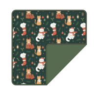 Couverture d'emmaillotage pour bébé en bambou, motif Noël, chaussette de Noël, bonnet du Père Noël, chocolat chaud, double face, douce, pour nouveau-né, pour poussette