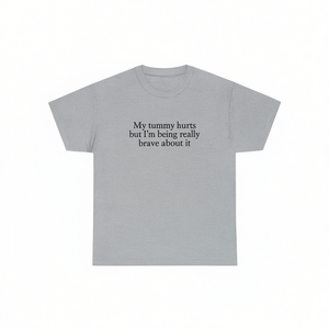 T-shirt « Mon ventre fait mal » – T-shirt drôle pour les survivants de maux de ventre, cadeau ironique et sarcastique, t-shirt humoristique - Product Image 2