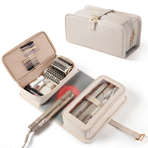 Sac de voyage pour outils capillaires avec tapis résistant à la chaleur, étui de rangement pour accessoires de coiffure - Product Image 1