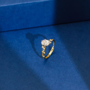 RINNTIN LZR47 Custom Classic Oval Cut 8A Zirkonia Ring Frauen Versprechen Verlobung Hochzeit 925 Sterling Silber Schmuck Ring - Product Image 3