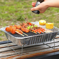 Mini barbecue au charbon de bois pliable portable jetable