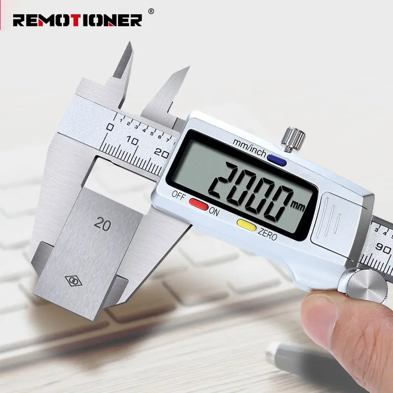 Độ chính xác cao mm/inch hiển thị kỹ thuật số Caliper thép không gỉ LCD Vernier Caliper