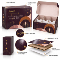 Boîte d'expédition pour bougies en carton ondulé E Flute, personnalisée, brillante, pour emballage cadeau