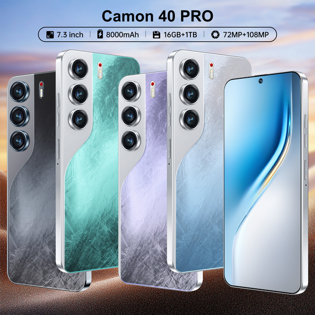 2025 Tecno Camon 40 Pro Smartphone 16GB RAM 1TB Storage 108MP Rear Camera 2K HD Screen 65W English Speaking Cellular