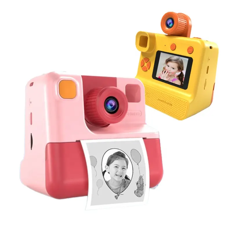 New Arrival photo thermal printing 1080p video selfie kids camera hd digital child toy instant printing camera