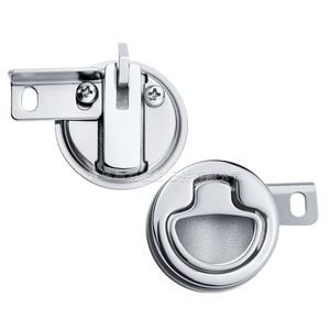 Serrure de panneau encastrée ronde de 44 mm avec poignée à impact pour porte intérieure et extérieure de camping-car, serrure de pont de yacht - Product Image 1