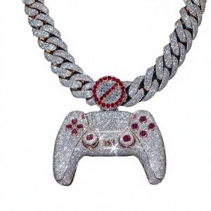 จี้เพชรโมอิสซาไนต์ทรงกลมเจียระไนแบบบริลเลียนท์ เงินแท้ S925 ชุบโรเดียม สไตล์ฮิปฮอป สำหรับทุกเพศ เหมาะเป็นของขวัญสำหรับงานปาร์ตี้ - Product Image 1