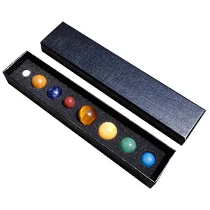 Naturstein Acht Planeten des Sonnensystems Jade Ball Universum Wissenschaft Lehre Ball Box setzt Dekoration