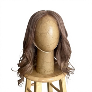 Peluca de Cabello Humano con Ondas Suaves Color Marrón Polvoriento, Encaje Frontal HD, Sin Pegamento, 13x4, Alta Densidad, Alta Calidad - Product Image 1