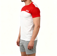 T-shirt Homme Tendance Personnalisé en Coton Spandex Tricoté Écologique Respirant Séchage Rapide avec Impression Logo Avant Faible MOQ