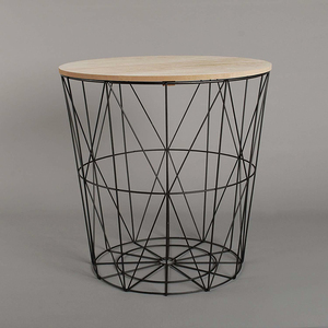 Sofa Metal <strong>Wire</strong> Round Wood Side <strong>Coffee</strong> <strong>Table</strong> Basket Fashion square Round Stainless Steel Aluminium <strong>Coffee</strong> <strong>Table</strong> - Product Image 2