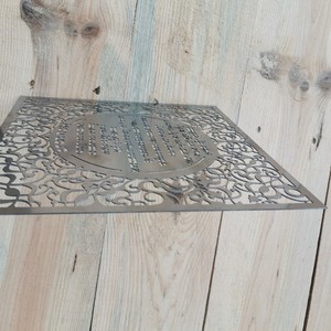 Arte de pared de acero inoxidable, decoración metálica cuadrada con escritura hebreo-árabe, cortada y grabada con láser, para sala de estar, Bar Mitzvá - Product Image 3