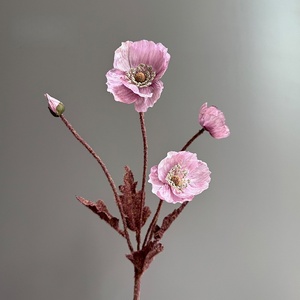 S586 Nuovo Design Autunnale, Fiori <span class=keywords><strong>di</strong></span> Papavero in Seta con Stelo Flessibile, Papavero Artificiale Realistico per Decorazioni Matrimoniali e Domestiche - Product Image 3