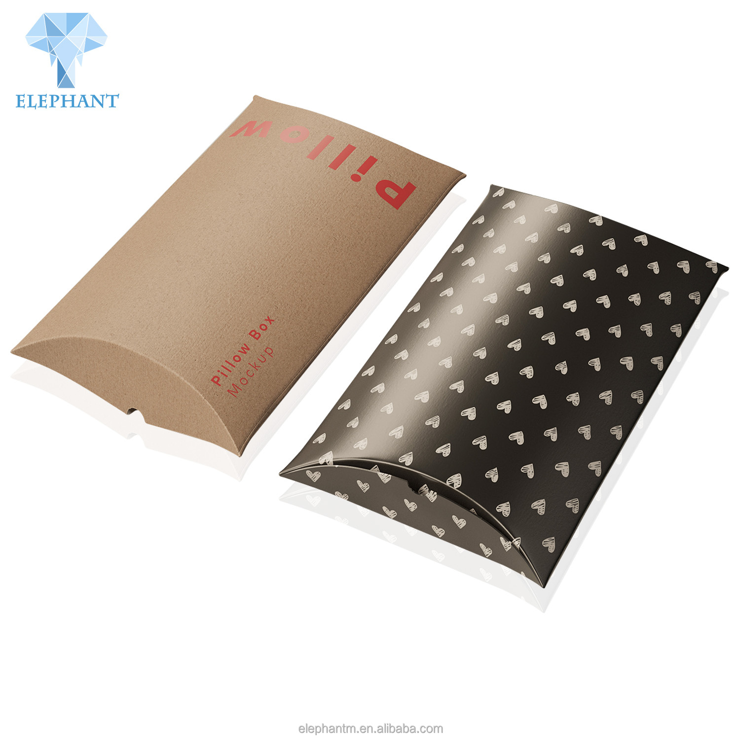 Small Paper Luxury Custom Pillow Box Packaging For Gift Biodegradable Pillow Box