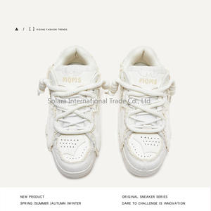 Zapatillas de Skate Personalizadas Premium de Caña Baja 2026, Transpirables, Impermeables, con Suela Gruesa, Blancas, para Parejas - Product Image 3