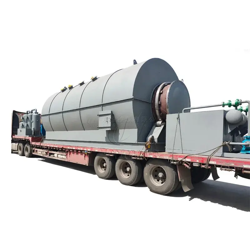 10 ton capacity scrap tire pyrolysis plant to fuel oil carbon black and steel wire 20 ton continuous tyre pyrolysis machine