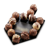 Plateau en acrylique rigide pour chocolats, avec logo personnalisé, pour beignets aux cacahuètes, pour Hanouka, avec base