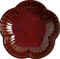 Assiette en céramique créative en forme de fleur, plateau à bijoux polyvalent, bol à sauce, porte-bougie pour la maison, la cuisine et la décoration de table