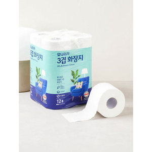 La migliore carta igienica in bambù a 3 strati 30m X 12 rotoli forte e morbida per l'uso in bagno-campione gratuito disponibile - Product Image 1