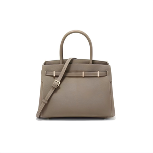 Bolso de Mano de Cuero Vacuno Togo Genuino, Hecho a Mano, Estilo Vintage de Lujo, con Costuras a la Vista, para Mujer - Product Image 1