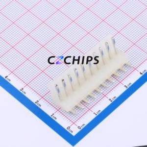 HC-3.96-10A10W Wire-to-Board Pin Header Bent Lead Through Hole,P=3.96mm Connector 1x10P 3.96mm Right Angle Insert CH - Product Image 1