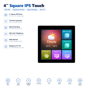 บอร์ดพัฒนาจอแสดงผล HT Chipboard Waveshare RP2350 ขนาด 4 นิ้ว ความละเอียด 480*480 จอ IPS แบบ Dual-core Dual-architecture พร้อมระบบสัมผัส - Product Image 1