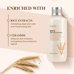 Oem Odm Skincare Men and Women Ceramide Moisturizer Smooths Strengthens Skin Barrier Rice Brightening <strong>Face</strong> Lotion - Product Image 2