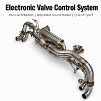 Système d'échappement Catback à valve en X en acier inoxydable SS304 avec contrôle de valve à vide de 1,5 mm pour Audi R8 V10 5.2L 2008-2016 – Amélioration des performances